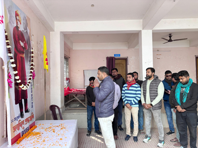 DYFI observed the birth anniversary of Swami Vivekananda at Chatra Yuba Bhavan in Agartala on January 12.